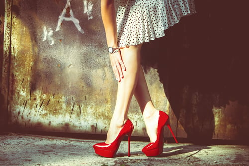 red high heels