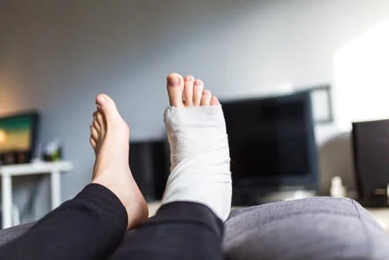 Elevated feet after an injury